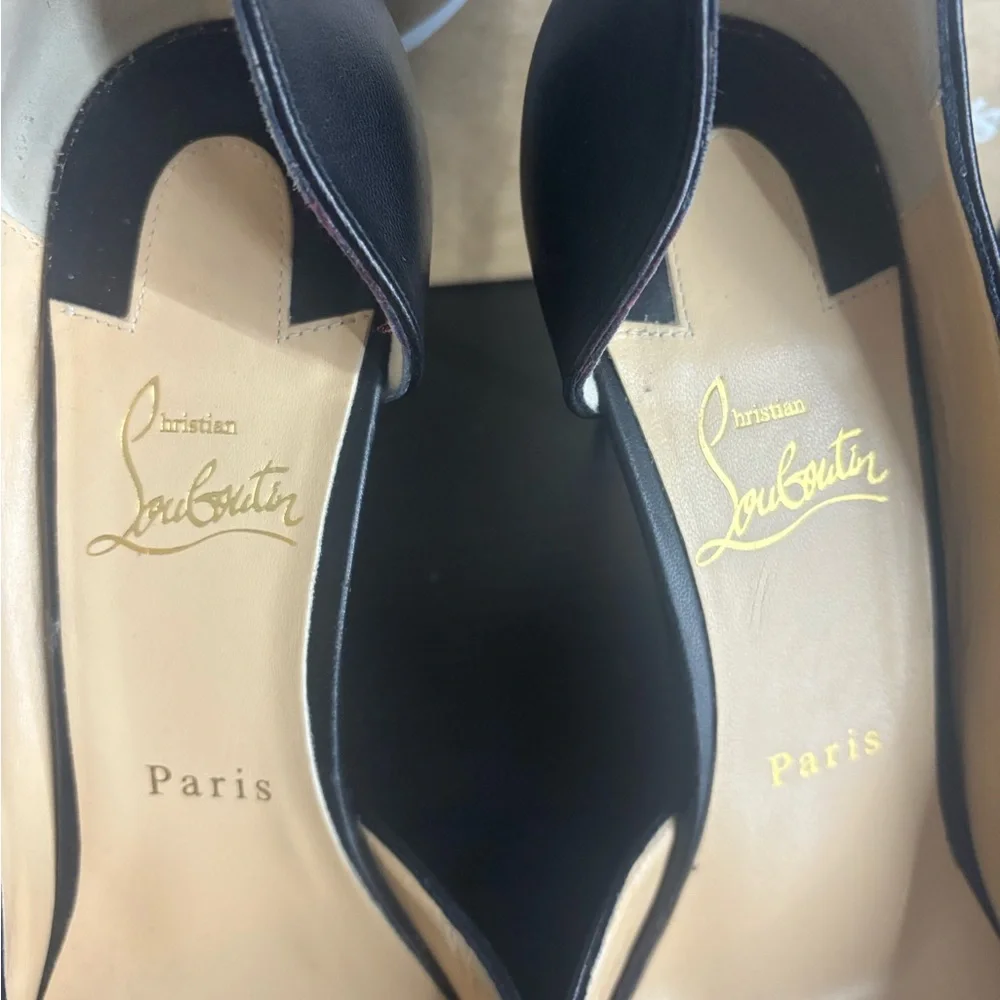 Christian Louboutin Black Leather Heels - Picture 3 of 7